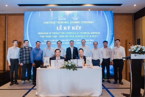 PVChem ký kết gia hạn Hợp đồng cung cấp Dịch vụ Hóa chất khai thác và hỗ trợ kỹ thuật cho mỏ Thăng Long – Đông Đô thuộc Lô 01/97&02/97